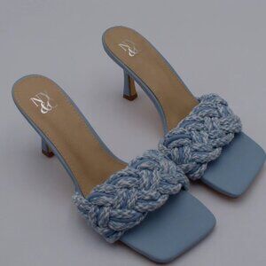 New York & Company Womens Julie Mule Heeled Sandals, Size 7.5